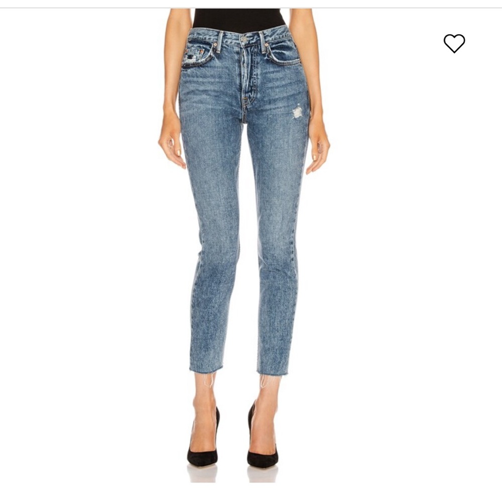 • GRLFRND • Women’s Karolina High Rise Skinny Almost Gone Blue 27 - Picture 3 of 7